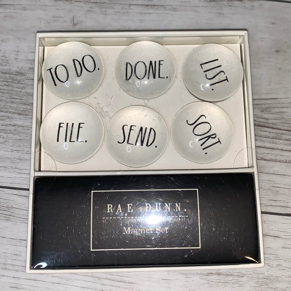 Rae Dunn Other - Rae Dunn 6 Piece Dome Glass Magnets NEW